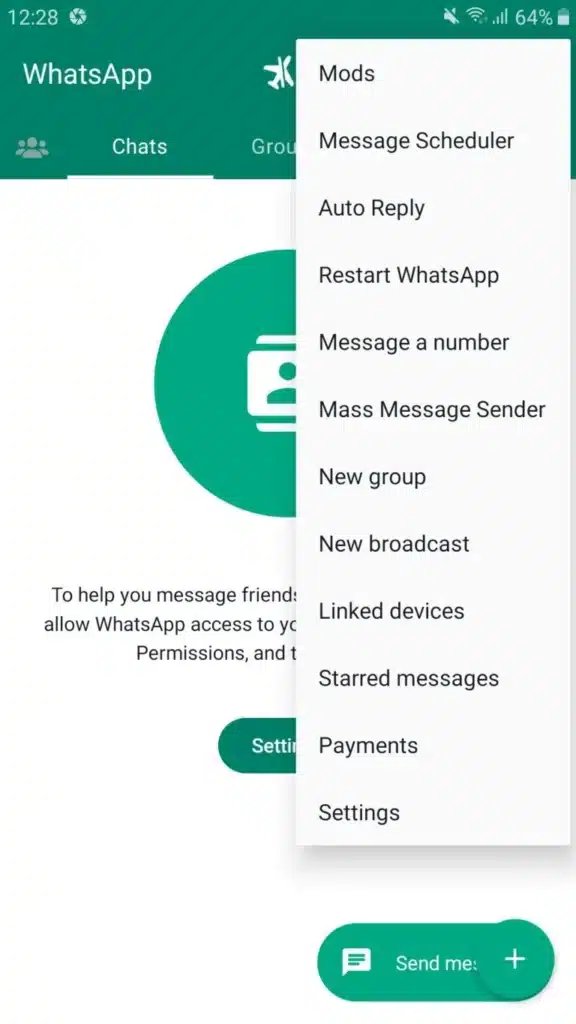 security page gb whatsapp